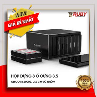 HỘP ĐỰNG 8 Ổ CỨNG 3.5 ORICO NS800U3, USB 3.0 VỎ NHÔM