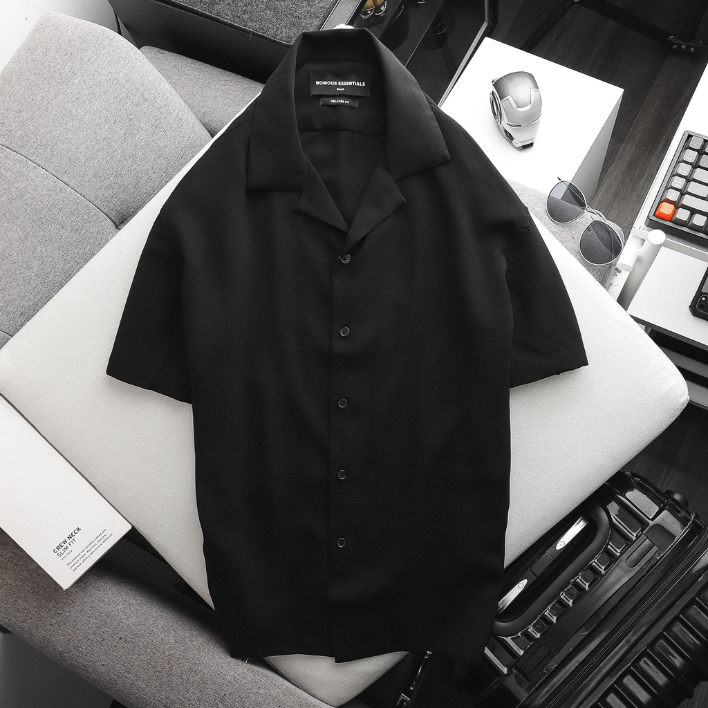 Áo Sơ Mi Nam Ngắn Tay Trơn, Vải Linen Cotton, 04 Màu, Form Relaxed Fit SMNO0047 160STORE | BigBuy360 - bigbuy360.vn