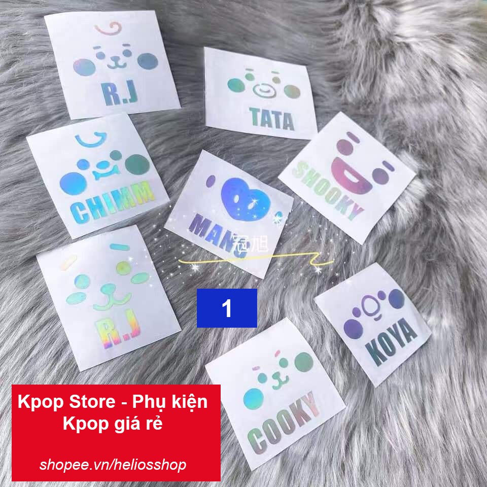 Sticker dán BOMB special, Bomb các ver, Ốp điện thoại BTS BT21 hologram