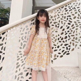 Váy hoa nhí điệu đà mùa hè cho bé gái