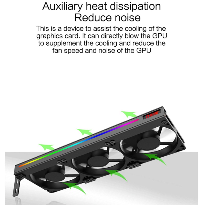 Universal GPU Cooling Fan 3X90mm ARGB Sync Lighting 5V Addressable RGB Silent Chassis PCI Graphics Card Cooler Fan