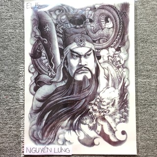 Xăm dán full lưng quan công EL15