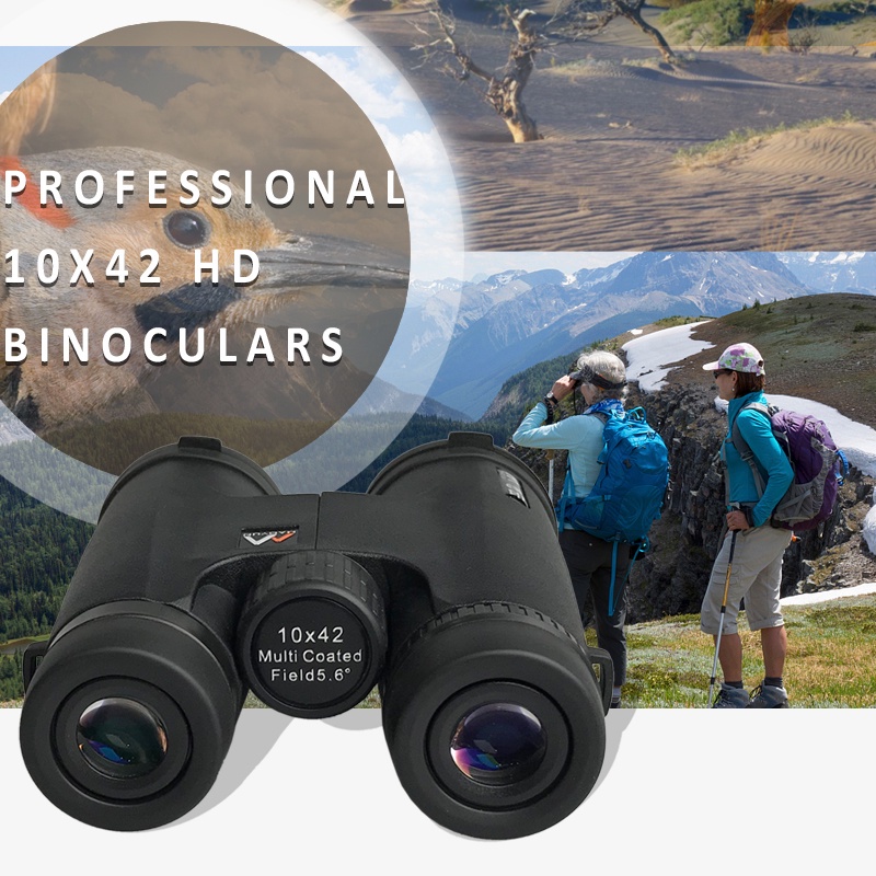 Ống Nhòm Mini 10x42 HD 2000M BAK4 FMC Có Thể Gấp Gọn Tiện Dụng Cho Các Hoạt Động Ngoài Trời