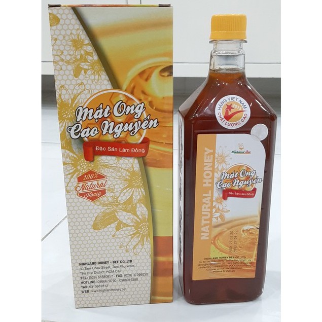 Mật Ong Cao Nguyên Nguyên Chất Highland Bee 1 lít