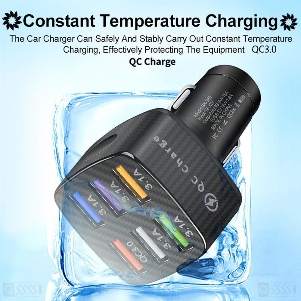Cốc Sạc Nhanh Không Dây 6 Cổng QC 3.0 NICKOLAS Cho Xe Hơi