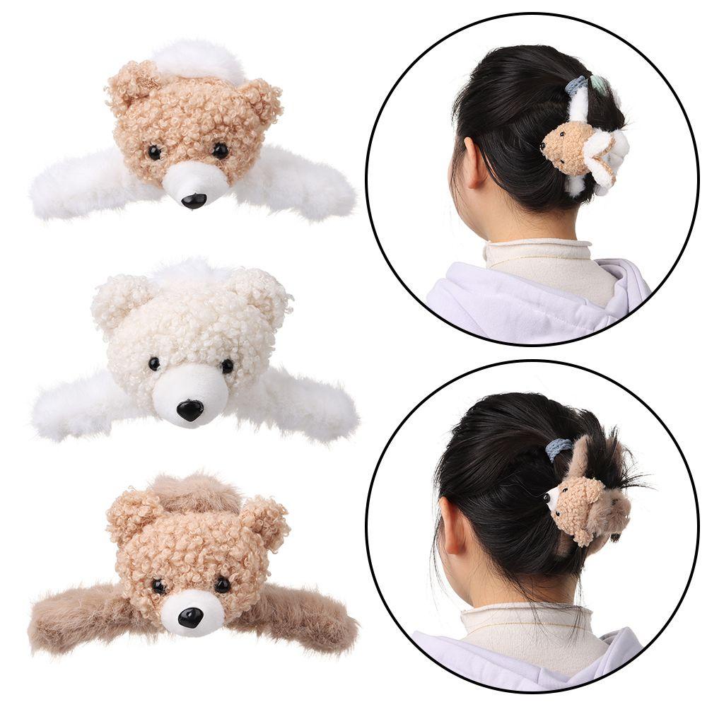 HS Kẹp TóC PhốI Lông HìNh Chú GấU Dễ Thương Cho Nữ