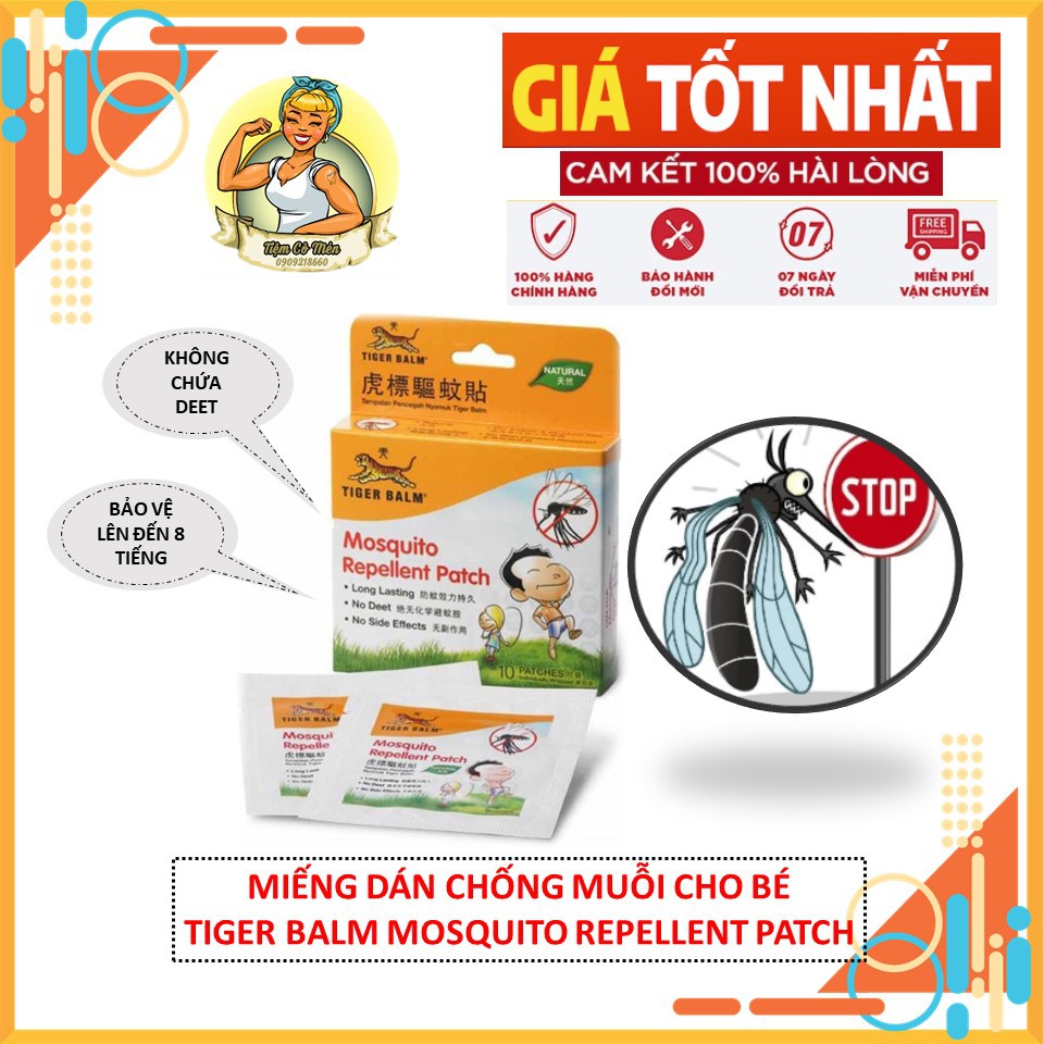 Miếng Dán Chống Muỗi Cho Bé - Tiger Balm Mosquito Repellent Patch Thái Lan