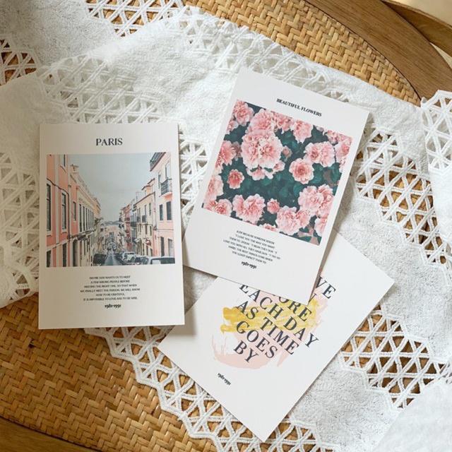 Set 3 Post card trang trí, decor- Phong cách vintage | BigBuy360 - bigbuy360.vn