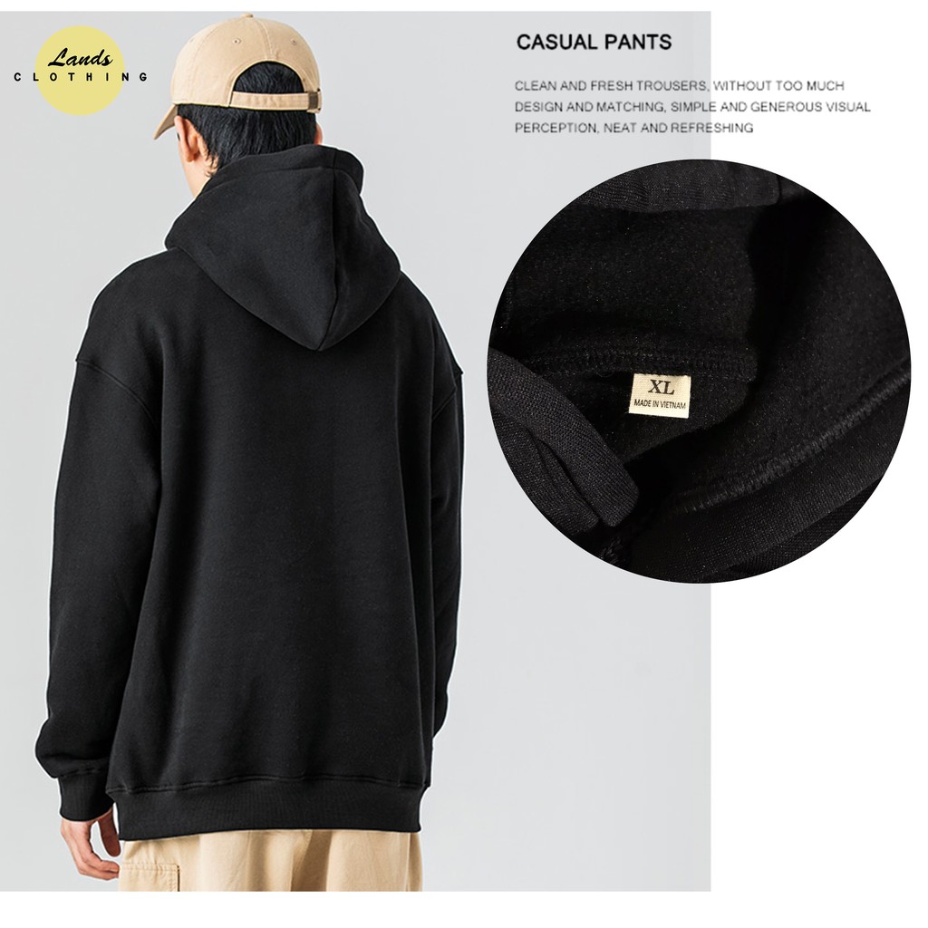 Áo HOODIE Nam Nữ BASIC chất nỉ bông 2 lớp cao cấp chống xù mặt ngoài. | BigBuy360 - bigbuy360.vn