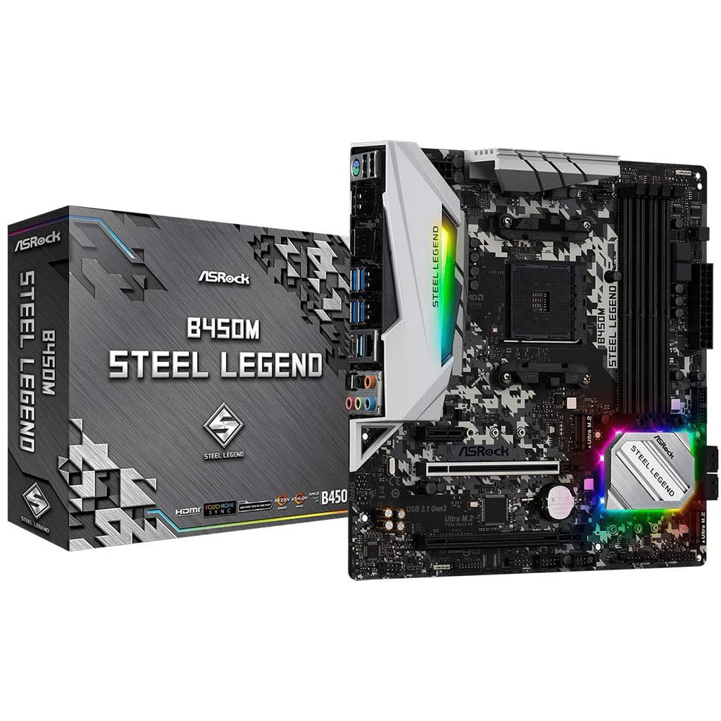 Bo mạch chủ B450M Steel Legend - Hàng đã qua sử dụng