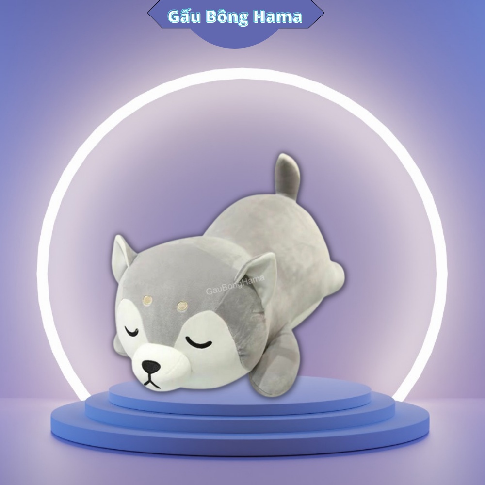 Chó Bông Shiba Nằm Ngủ  mềm mịn hàng cao cấp Hama