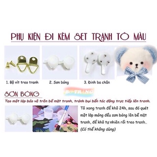 Sơn bóng - Dầu Bóng (Lọ chiết 9ml) và Đinh treo tường 3 chân