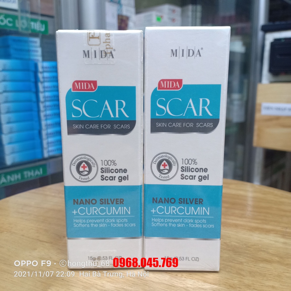 Kem ngăn ngừa sẹo MIDA SCAR tuýp 15g
