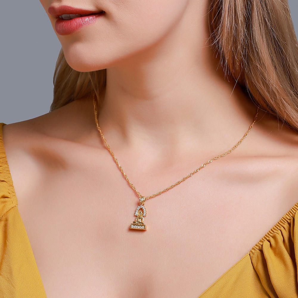 Vòng cổ Mặt Vàng Thái Lan Faitha Thời Trang Hàn Quốc Cho Nam Và Nữ