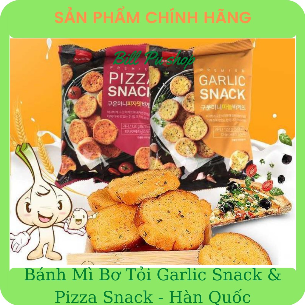 Bánh Mì Bơ Tỏi Garlic Snack và Pizza Snack 120g - Hàn Quốc