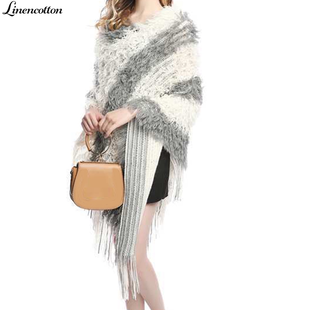 Áo choàng dệt kim dáng rộng màu sắc thời trang cho nữ
 | BigBuy360 - bigbuy360.vn