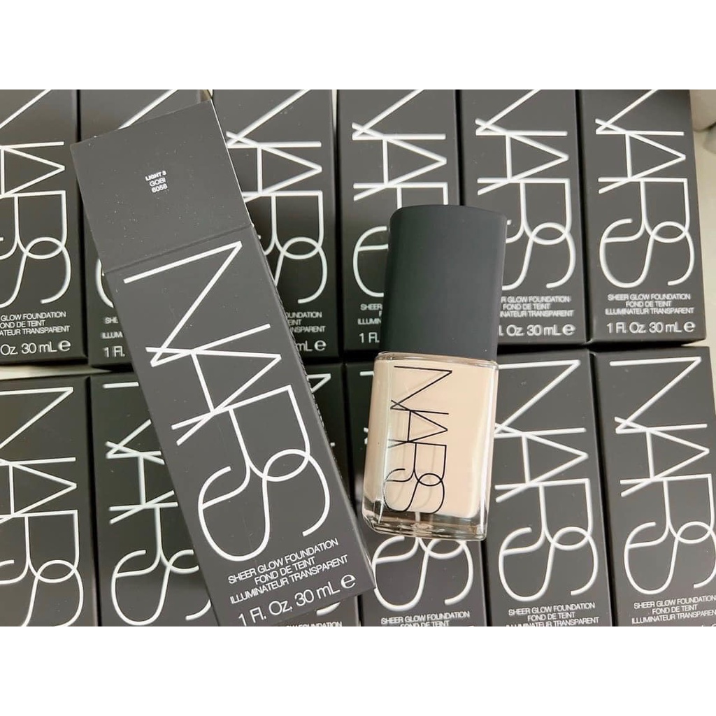 NARS- KEM NỀN NARS SHEER GLOW FOUDATION, Hàng chính hãng, đủ bill