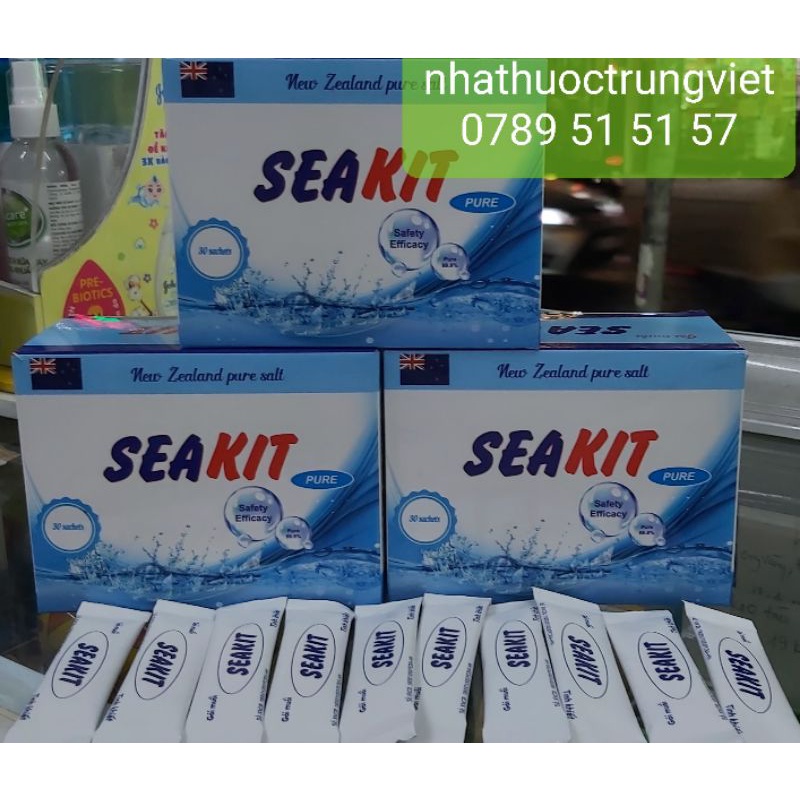 Muối tinh khiết New Zealand Seakit. bịch 10 gói. Hộp 30 gói