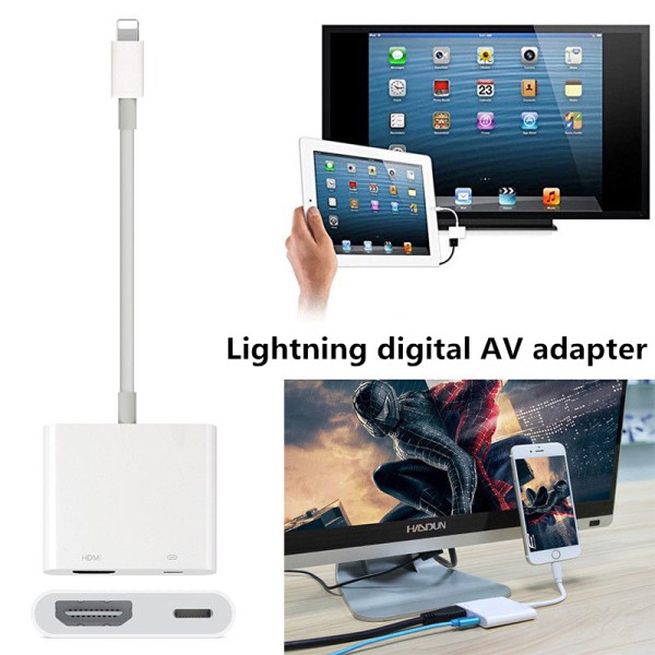 Cáp Chuyển Đổi Lightning Sang Hdmi Av Tv Kỹ Thuật Số Với Cổng Sạc Lightning Cho Ipad Air Iphone 6 6s 7 7plus