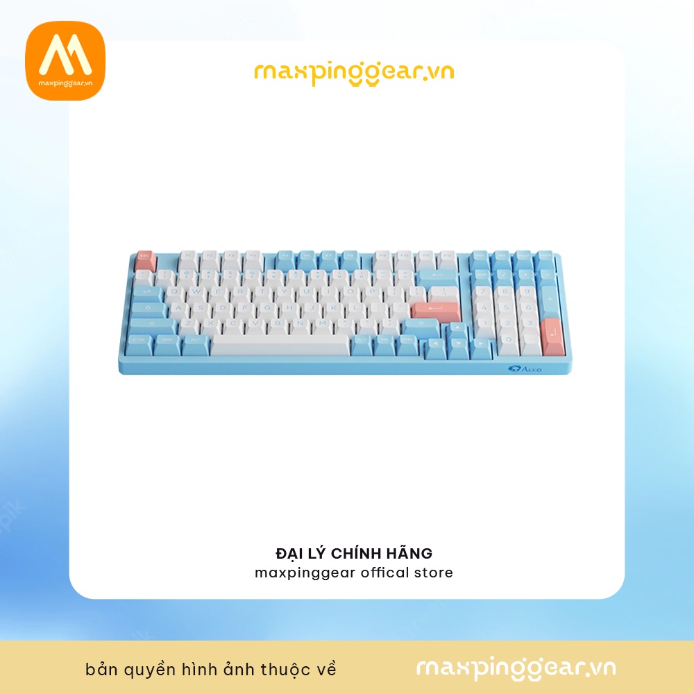 Bàn phím cơ AKKO 3098B Multi-modes Doll of the Princess (Bluetooth 5.0 / Wireless 2.4Ghz / Hotswap / Foam tiêu âm / AKKO