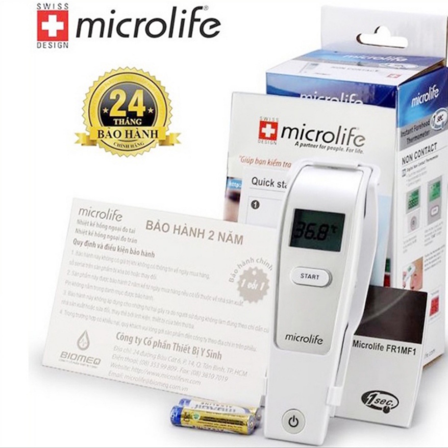 ⚡CHÍNH HÃNG⚡Nhiệt Kế Điện Tử Đo Trán Hồng Ngoại Microlife FR1MF1