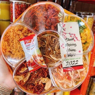 Set khô lục vị hộp hoa mai - 550gram