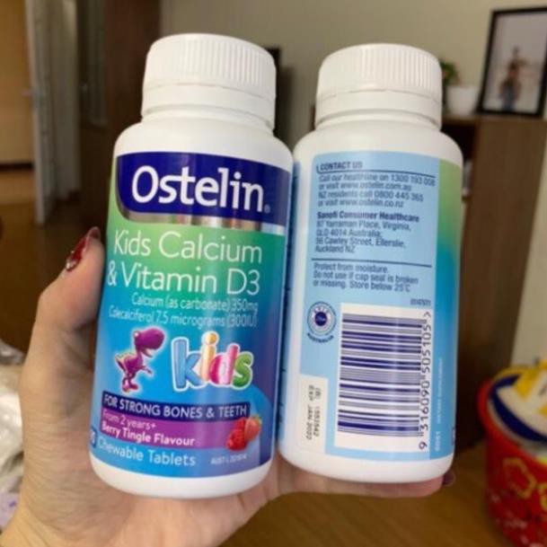 Viên nhai bổ sung canxi ostelin cho bé từ 2 tuổi