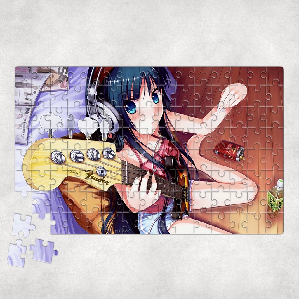 Tranh ghép hình A4, A5 Anime, xếp hình K ON - Mẫu 1