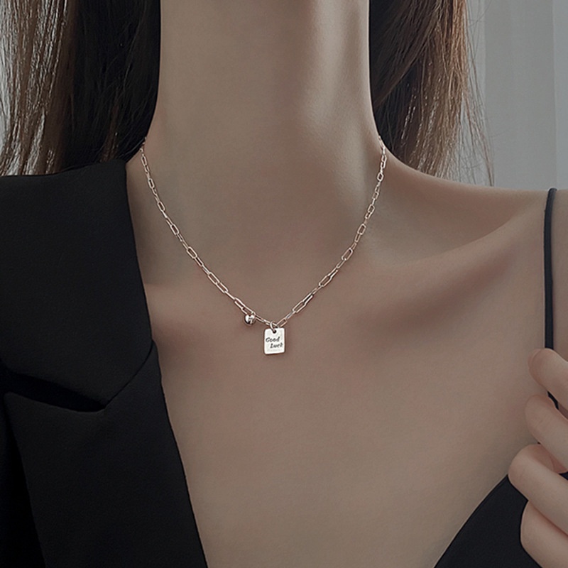 Vòng cổ Mặt Quả Cầu Nhỏ May Mắn Bằng Bạc Cho Nữ
