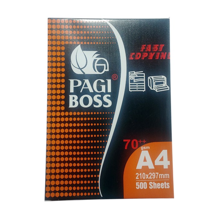 Giấy In Giấy Photo Pagi Boss A4 Vỏ Cam, DL 70++ g/m2, Độ trắng 95 (500 tờ/ram)