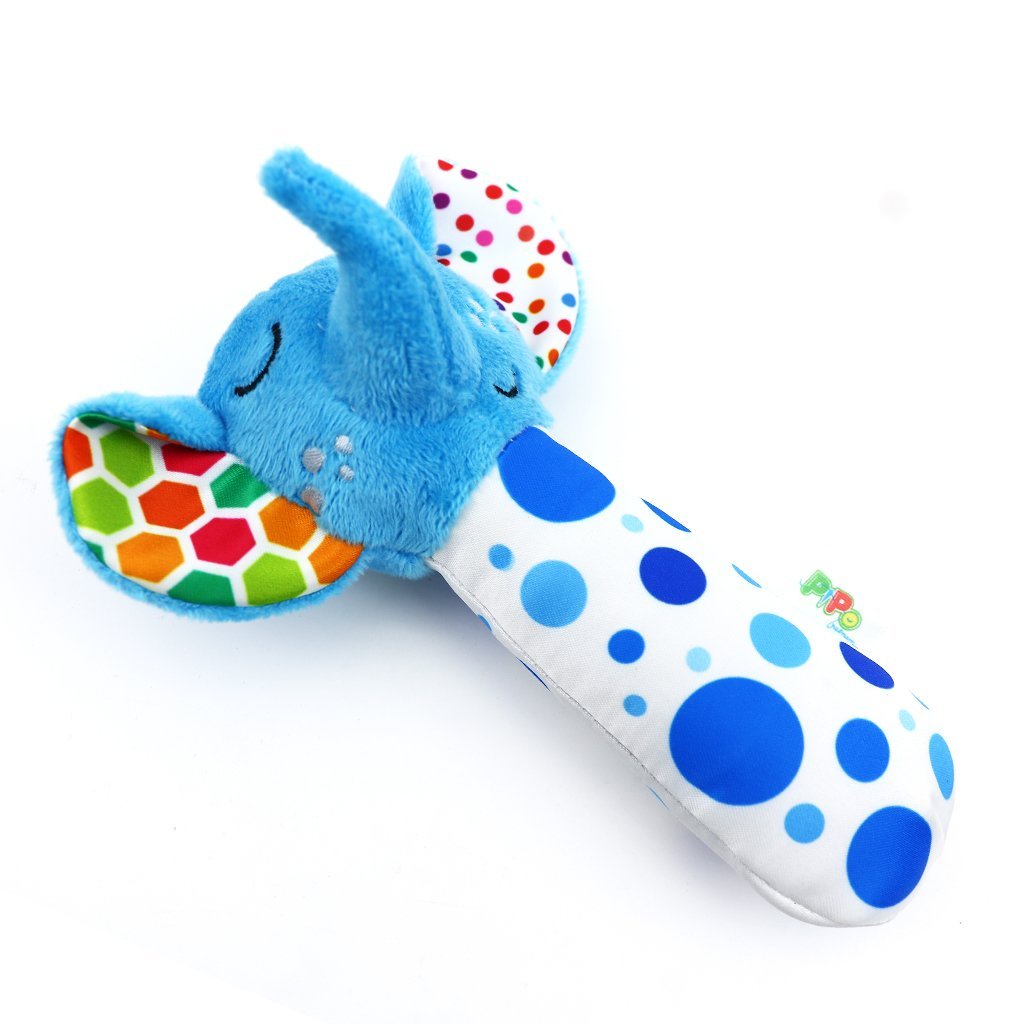 Lục lạc vải đồ chơi cho bé sơ sinh hình thú bông bóp chít ngộ nghĩnh chất liệu an toàn