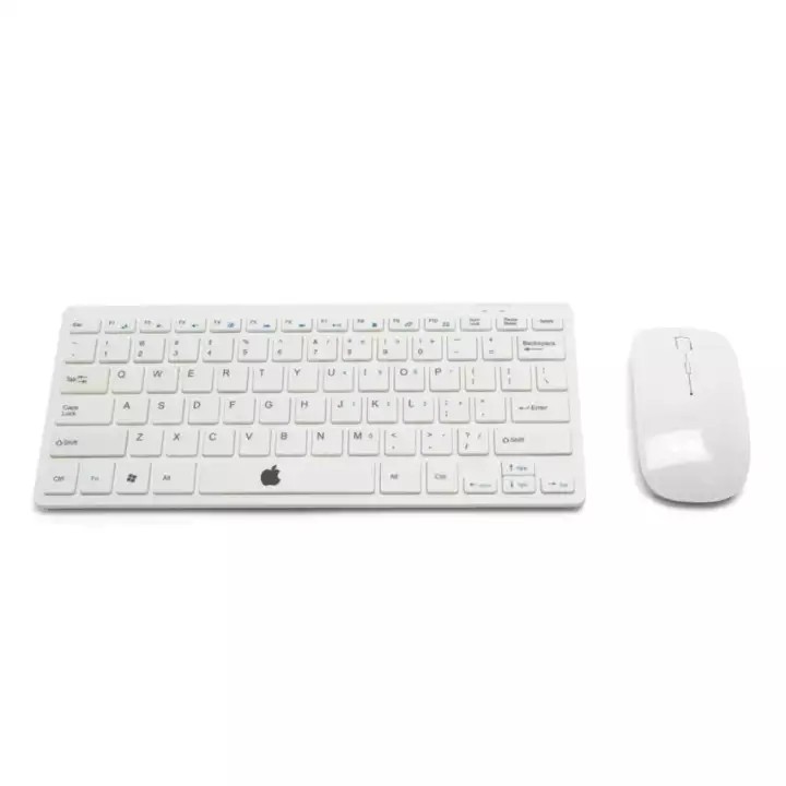 Combo bàn phím và chuột apple không dây mini có 3 nút điều khiển với đầu tiếp nhận tín hiệu Nano siêu nhỏ kết nối nhanh