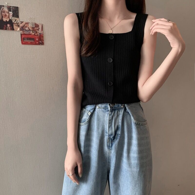 Áo Croptop Hai Dây ĐíNh NúT Xinh XắN JL-MX-13