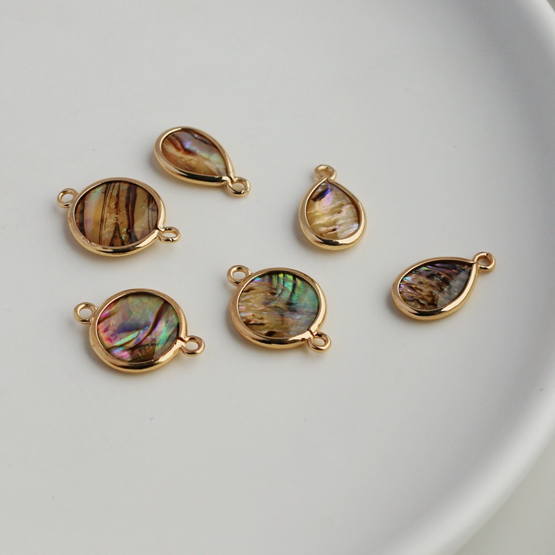 Mặt Dây Chuyền Hình Vỏ Sò Tròn Bằng Đồng 14k diy