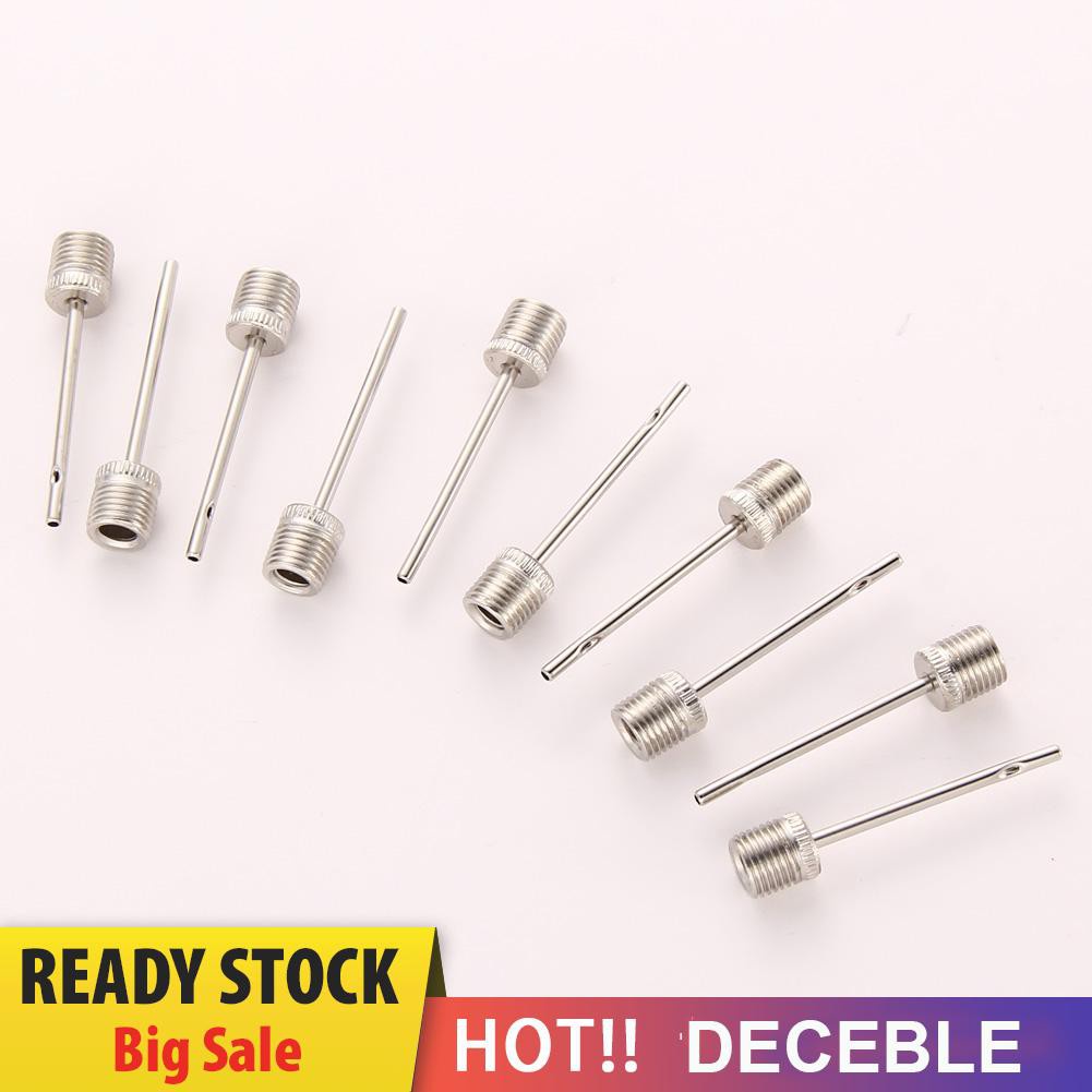 Deceble 10PCS Inflating Pump Needle Valve Adaptor Sports Soccer Basketball Football