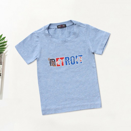 Áo thun cotton đốm bé trai in chữ size đại