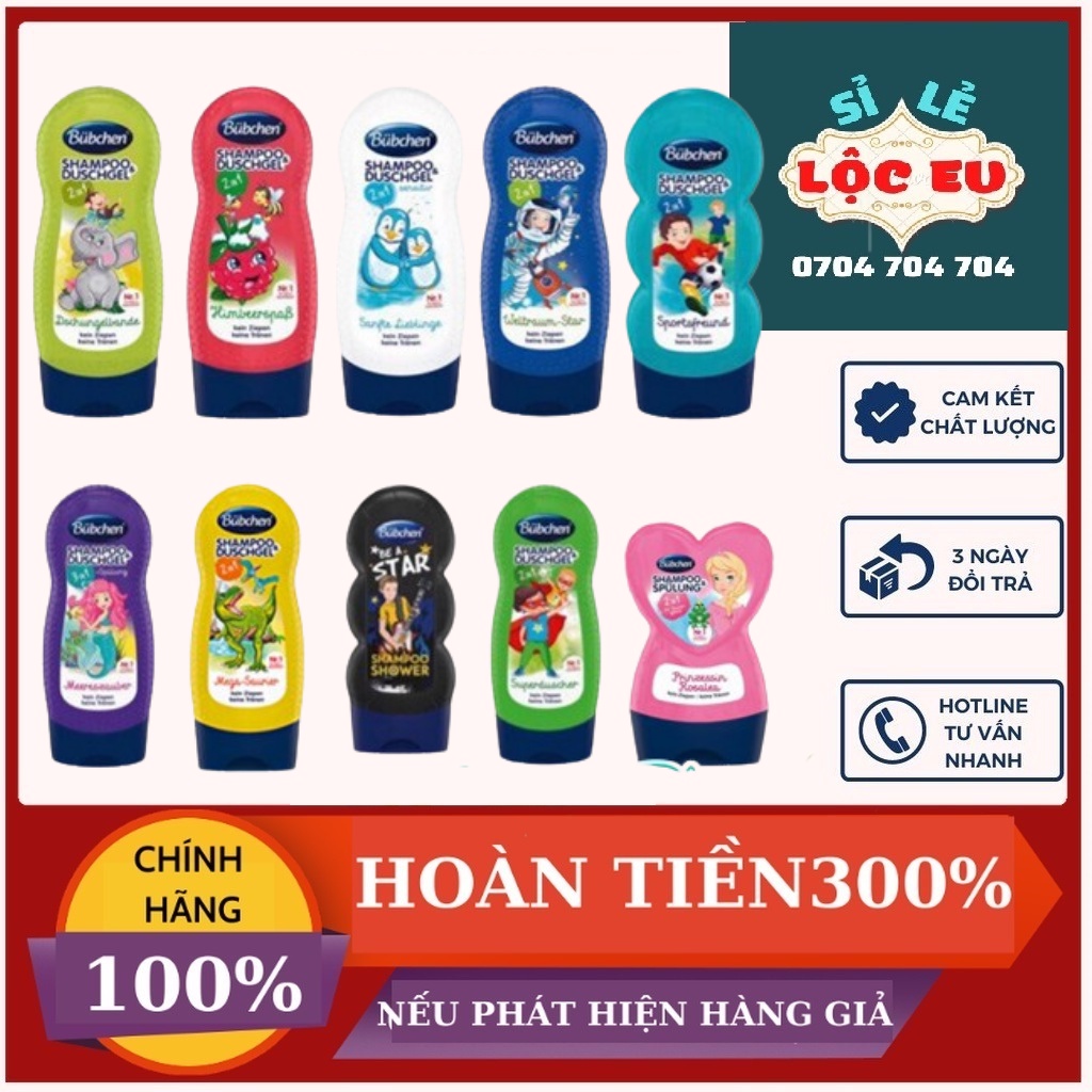 BUCHEN TẮM GỘI 2IN1 CHO TRẺ SƠ SINH ĐỦ MÙI HƯƠNG - AN TOÀN CHO BÉ