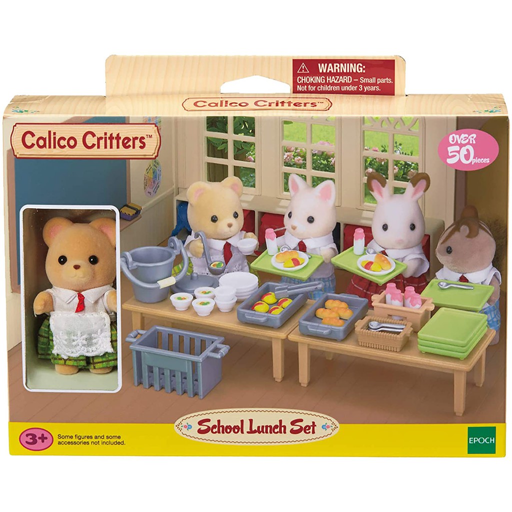 Đồ Chơi Sylvanian Families Calico Critters Bữa Trưa Ở Trường Học School Lunch Set