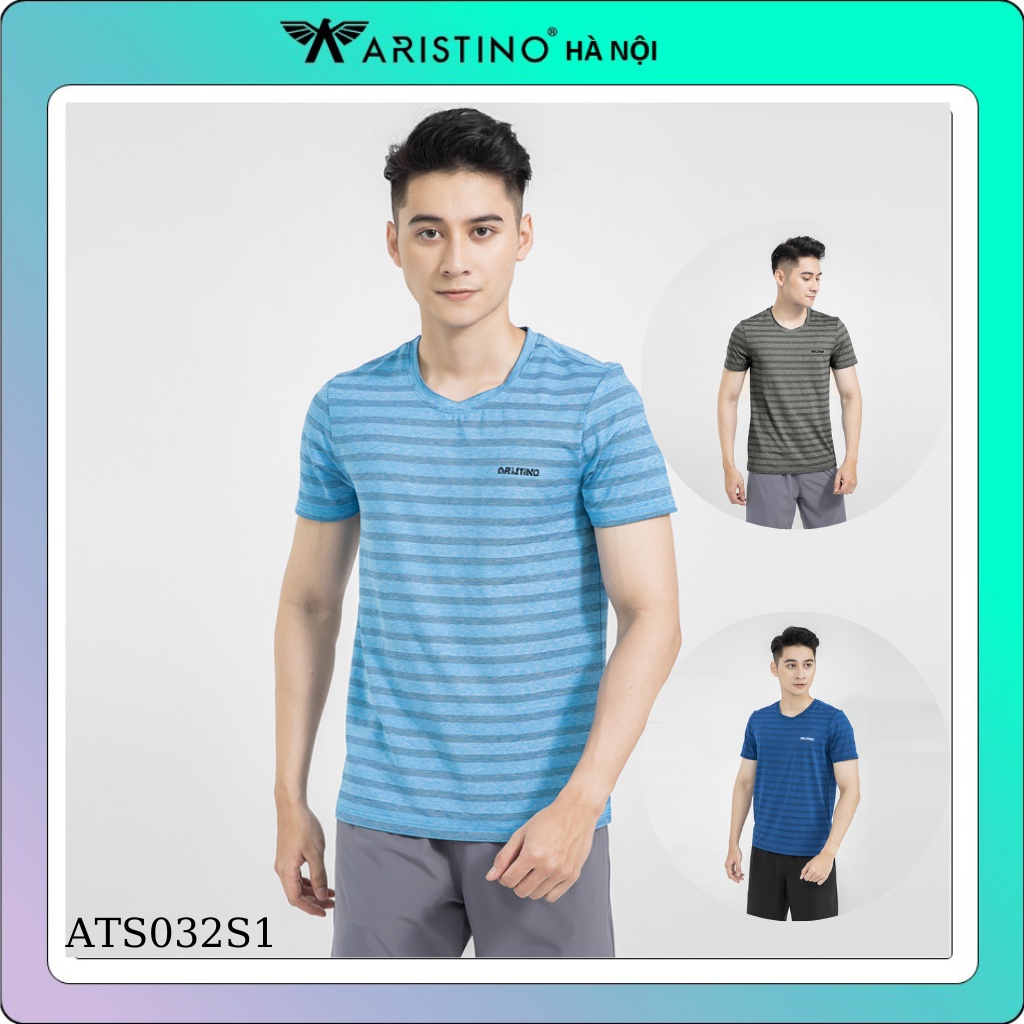 Áo phông nam ARISTINO siêu mềm mát ,không nhăn, không bai, form regular ATS032S1