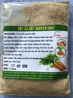 Bột màu từ rau củ quả