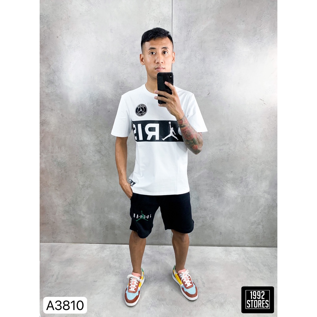 Áo Thun Thể Thao Jordan PSG  - Chất 100% cotton cao cấp - Ko xù sổ lông