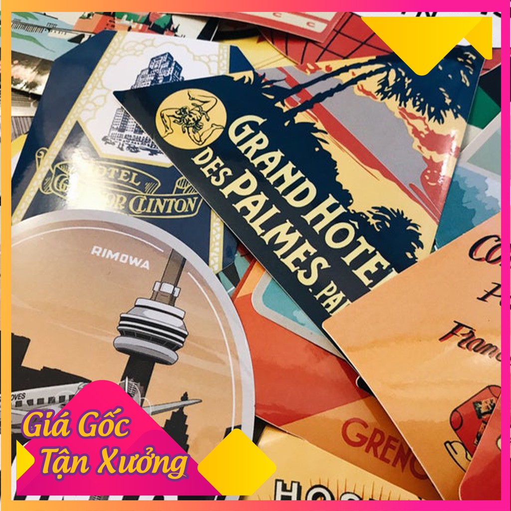 Sticker Vintage &amp; Retro - Chọn Mẫu Theo Yêu Cầu - Có Sẵn Keo Dán - Bền Màu - Chịu Nước - Dán Mũ Bảo Hiểm, Vali, Đàn...
