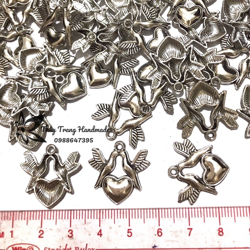 Charm Bồ câu tình yêu trang trí vòng tay, trang sức handmade