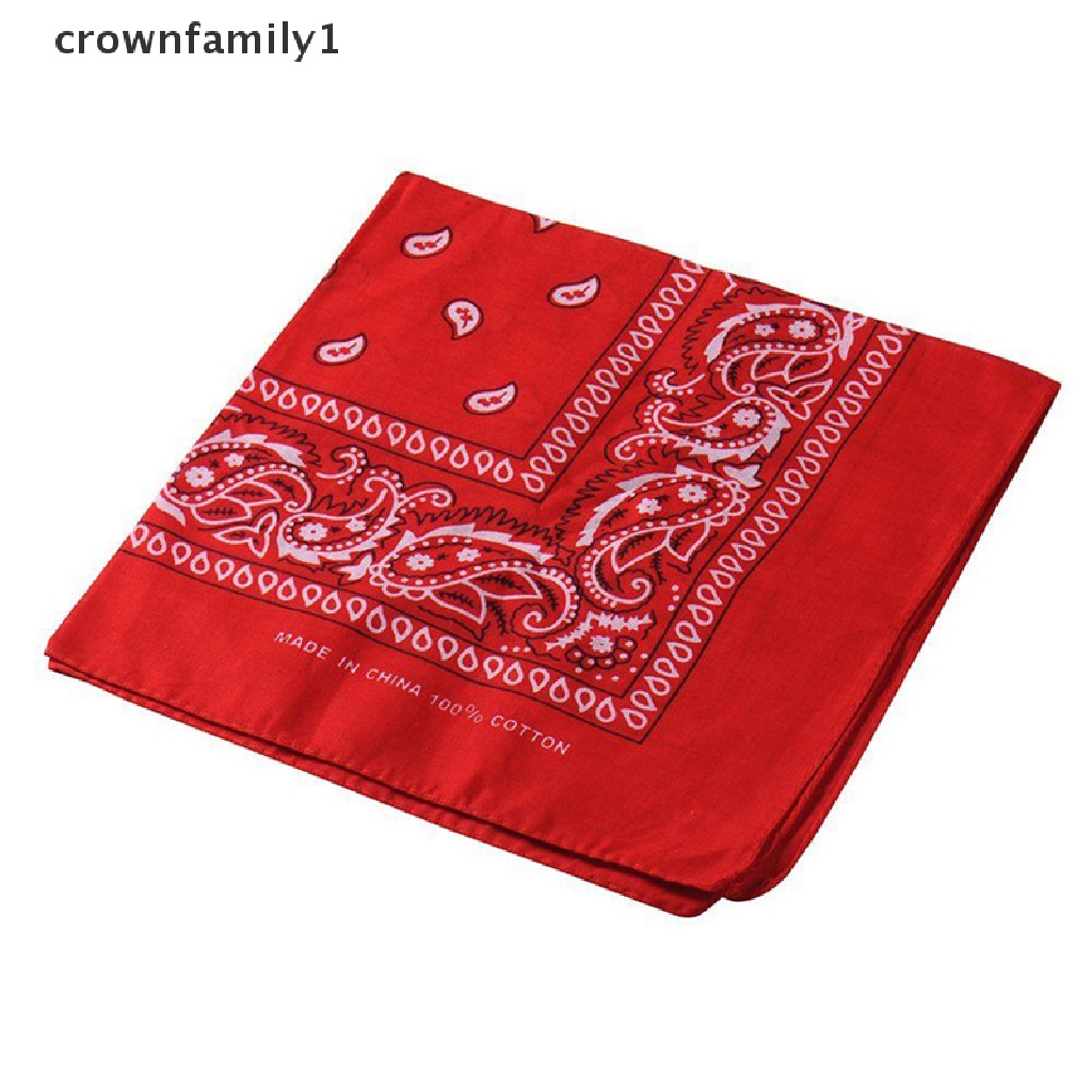 [crownfamily1] Khăn Trùm Đầu Bandana Bằng Cotton Quấn Đầu Mùa Hè Hình Ngôi Sao Paisley Fan Paisley