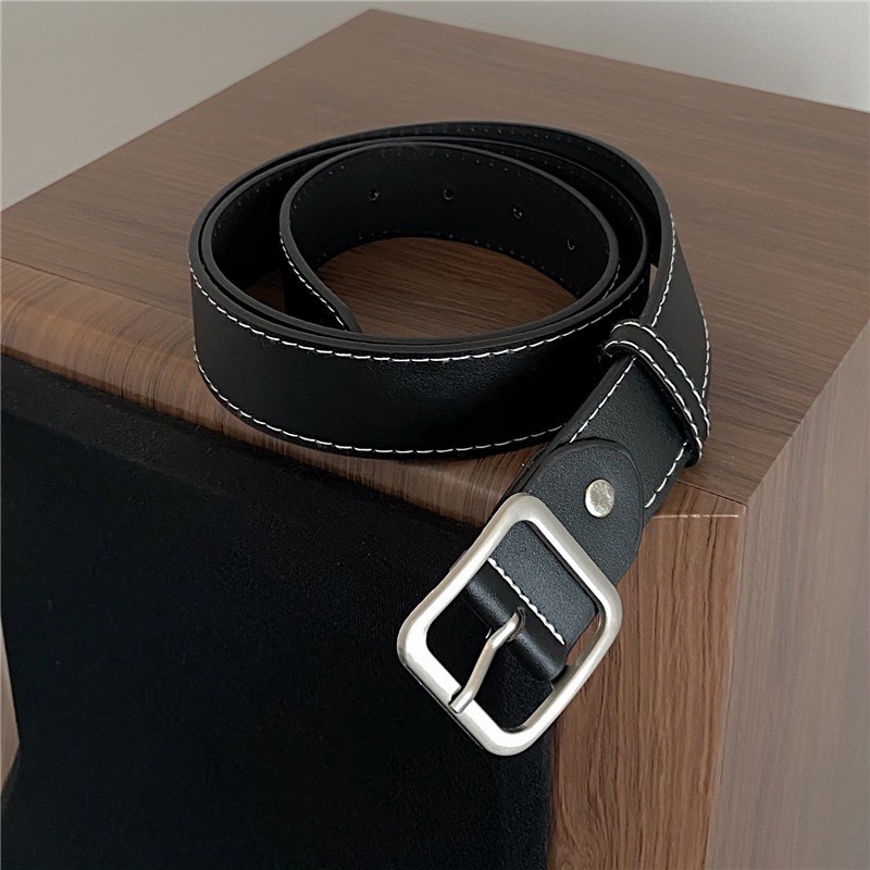 Thắt lưng khóa vuông phong cách Hàn Quốc thời trang