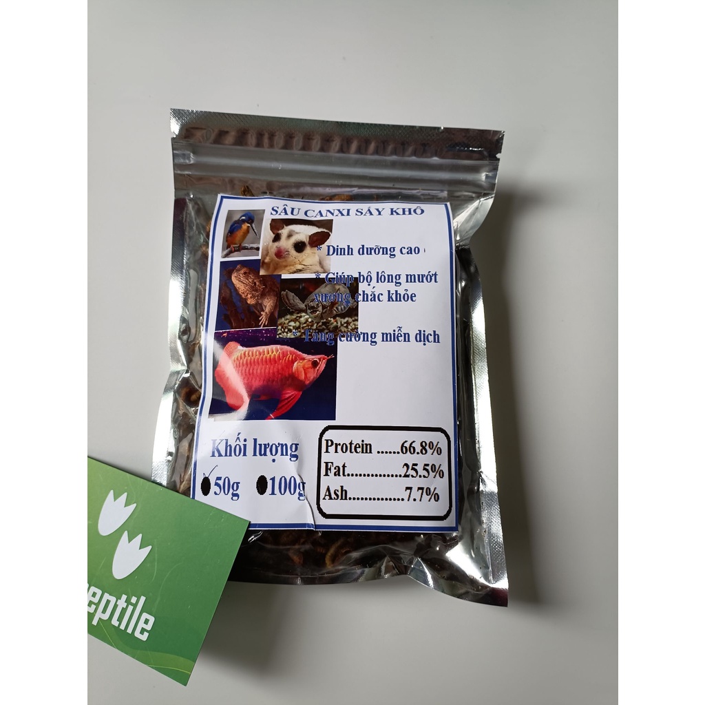 Sâu canxi sấy khô dành cho tất cả các loại pet , bò sát , cá cảnh , chim cảnh , chó , mèo , hamter thú cưng nhỏ