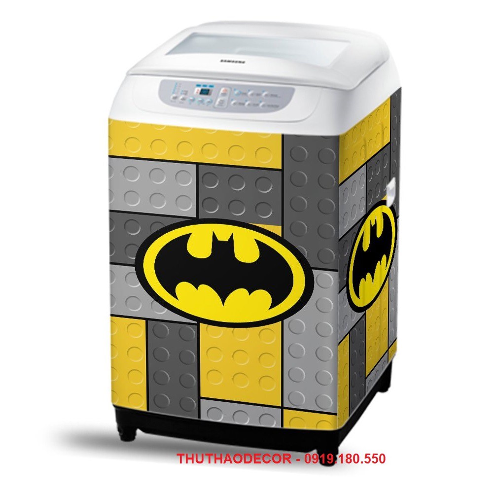 Decal dán máy giặt - tủ lạnh mini LEGO BATMAN