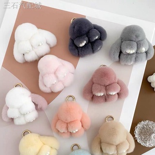 ✨ Móc Khóa Lông Thỏ Dễ Thương Phong Cách Hàn Quốc
