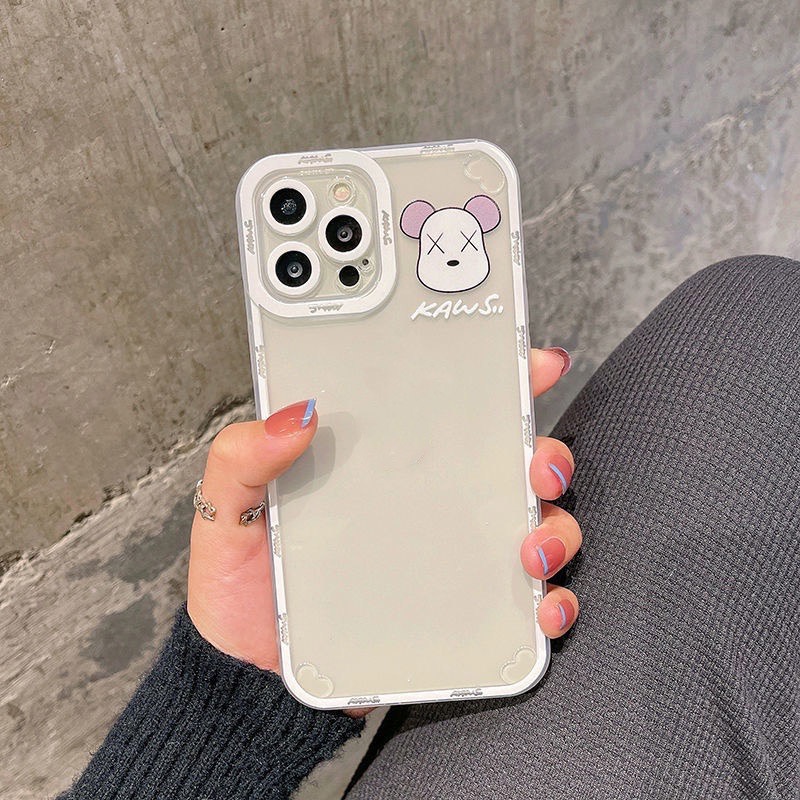 Ốp Điện Thoại Mềm Trong Suốt Hình Gấu Hoạt Hình Cho IPhone 13 13Pro 13promax 11 12 Pro Max Pro Max 7 8 Plus X Xs Xr XsMax Hyt4