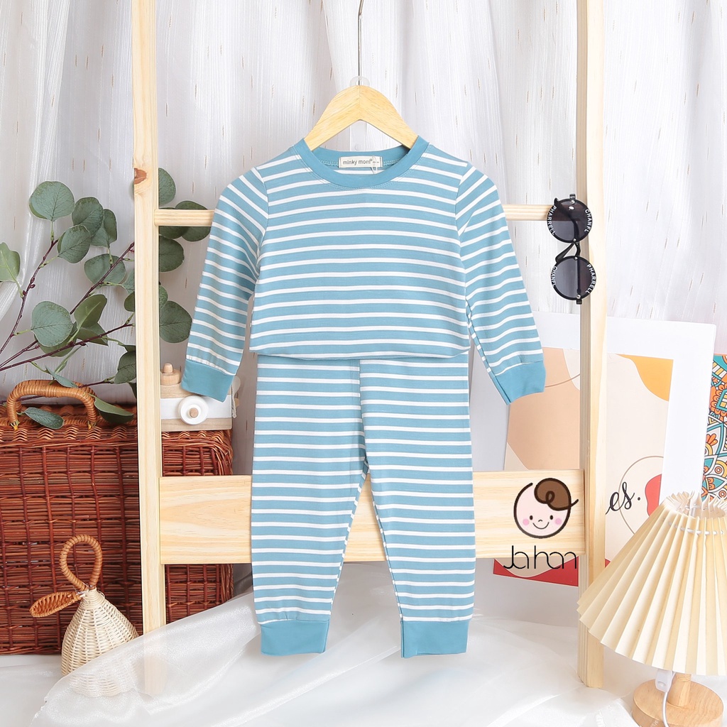 Bộ Quần Áo Trẻ Em Dài Tay Minky Mom Rabbit Cho Bé Chất Thun Lạnh Siêu Mềm Mịn Mát